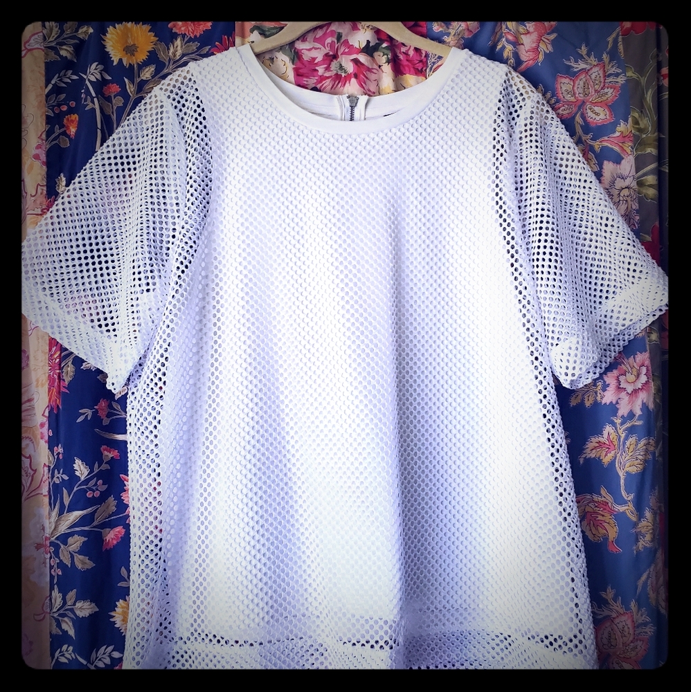 White Mesh Top